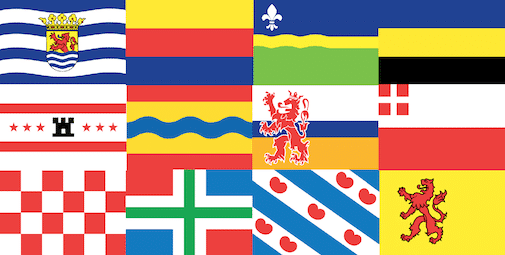 12 Provincievlaggen Nederland