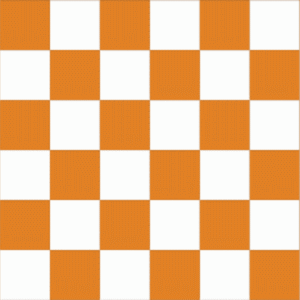 Chequered flag orange white