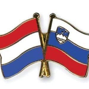 Netherlands Slovenia flags Friendship pin