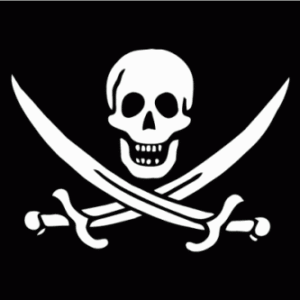 Pirate flag with 2 Swords