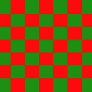 Chequered flag red green