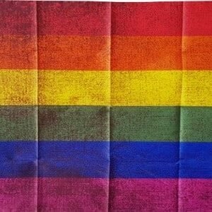 Rainbow grunge flag