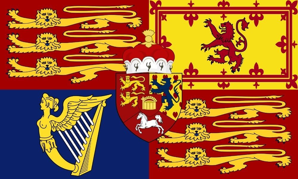 Royal Standard of the United Kingdom from 1801 to 1816