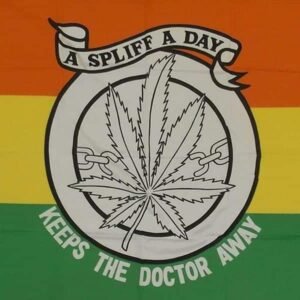 Spliff Keeps Doctor away flag