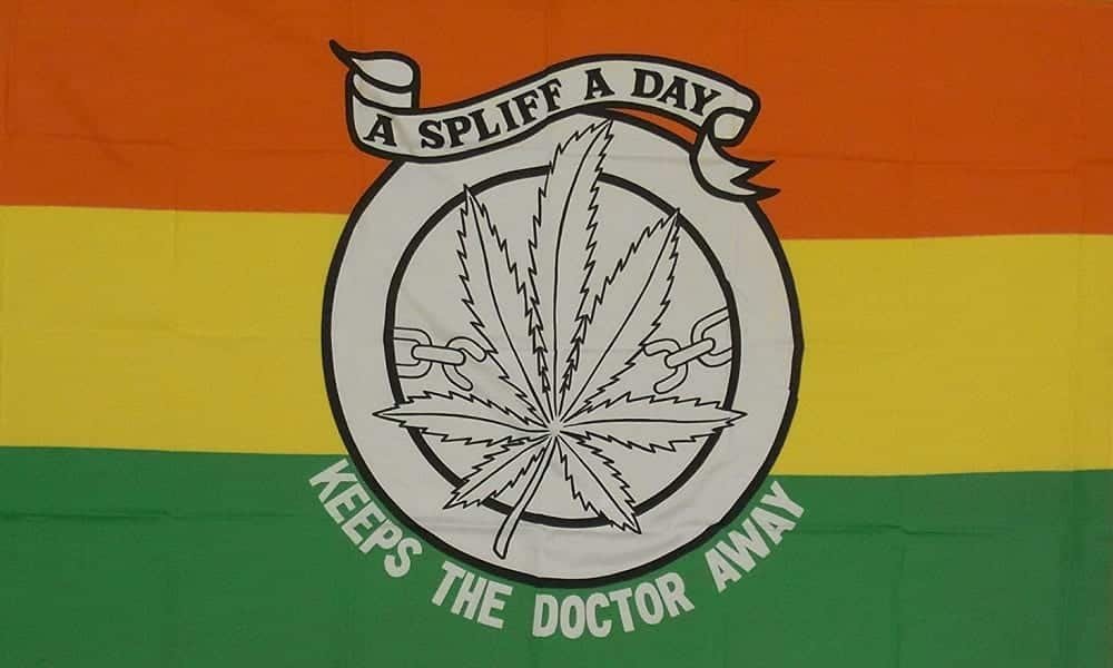 Spliff Keeps Doctor away flag