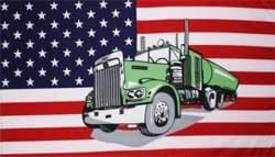 USA flag Truck Green