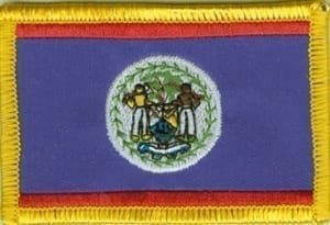 Belize flag patch
