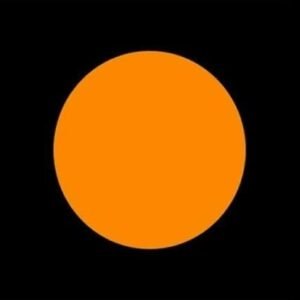 Racing vlag Zwart Oranje cirkel