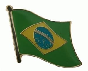 Brazil flag lapel pin