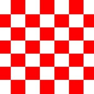 Chequered flag red white