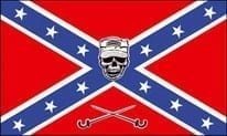 Confederates Death Head Skull flag