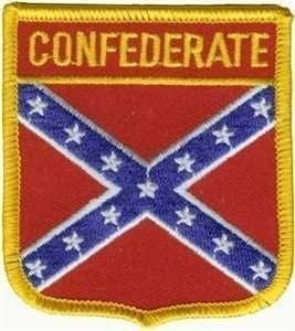 Confederate flag patch shield