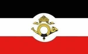 German Empire Reichspost flag