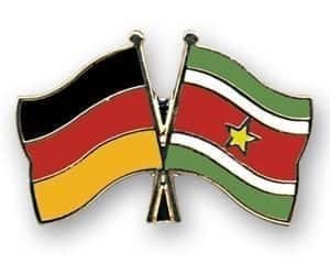 Germany Suriname flag friendship pin