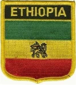 Ethiopia old flag patch lion