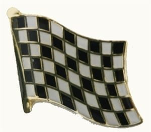 Geblokte zwart wit F1 Formule One