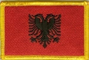 Albania flag patch