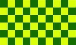 Chequered flag green yellow