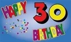 Happy 30th Birthday flag