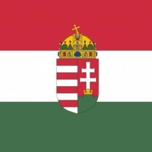 Hungary state flag with Crest