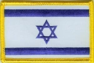 Israel flag patch