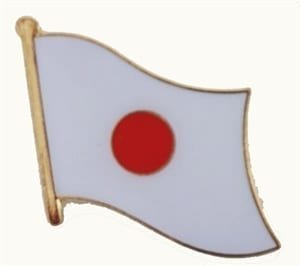 Japan flag lapel pin