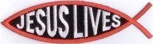 Jesus Jezus Lives flag patch