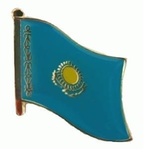 Kazachstan flag lapel pin