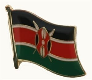 Kenia flag lapel pin