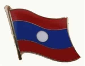 Laos flag lapel pin
