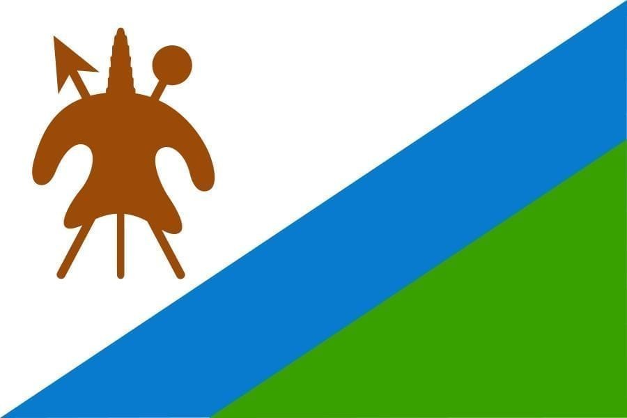 Lesotho flag 1987 to 2006