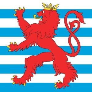 Luxembourg flag with crest