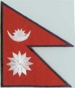 Nepal flag patch