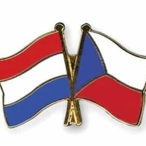 Netherlands Czech flag Friendship lapel Pin