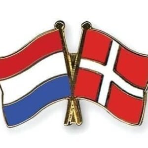 Netherlands Denmark flag friendship pin