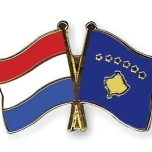Netherlands Kosovo flag friendship pin