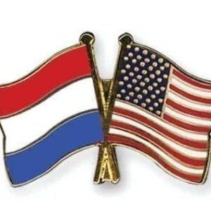 Netherlads USA flag friendship pin