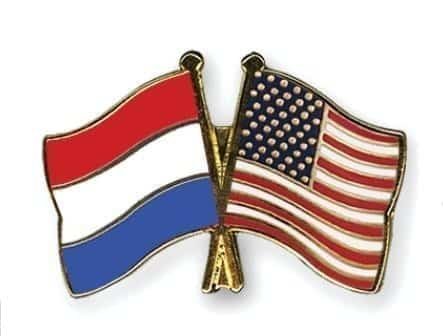 Netherlads USA flag friendship pin
