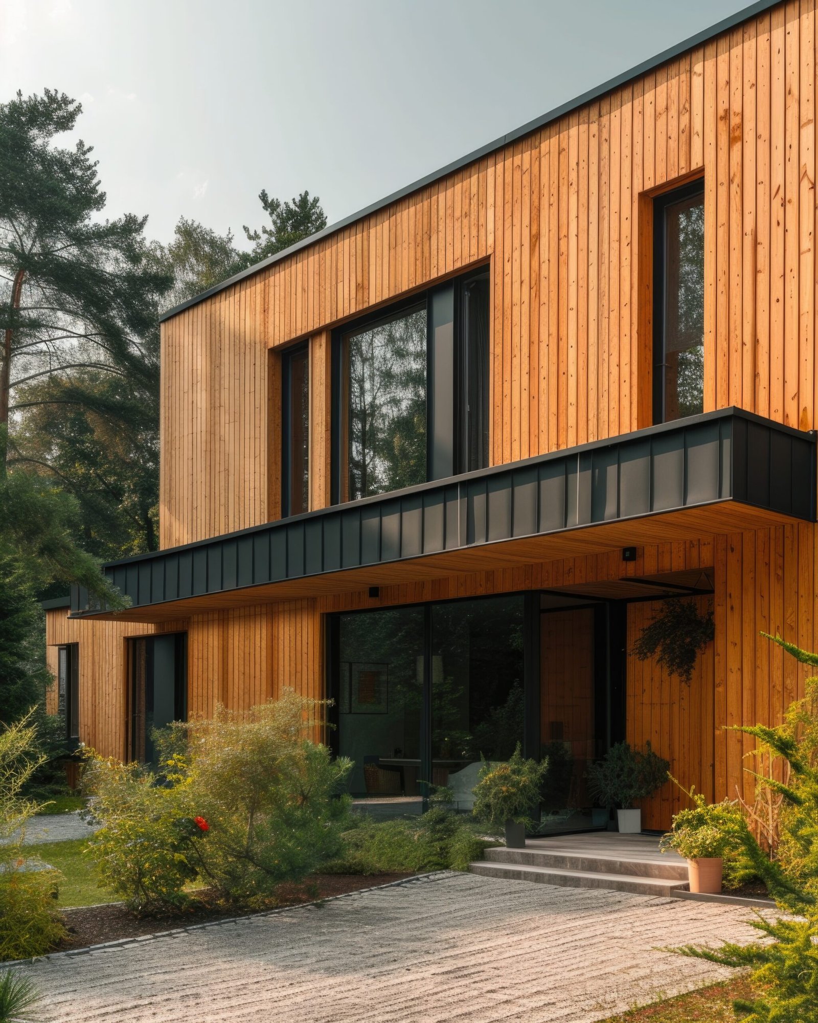 photorealistic-house-with-wooden-architecture-timber-structure