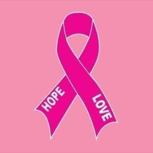 Pink ribbon flag