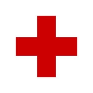 White flag With a Red Cross