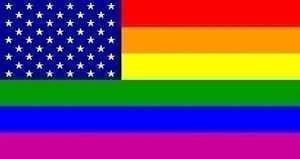 Rainbow flag USA