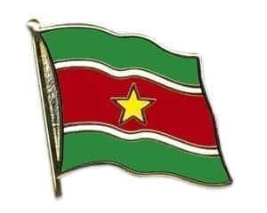 Surinam flag lapel pin