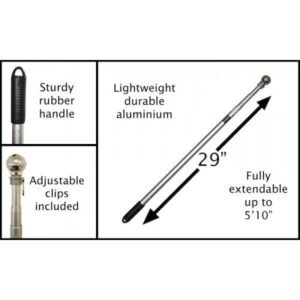 Flag pole, telescopic, aluminium