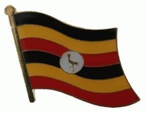 Uganda flag pin
