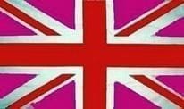 UK Union Jack England United Kingdom flag pink