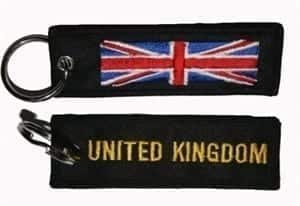UK Union Jack England United Kingdom flag keyring