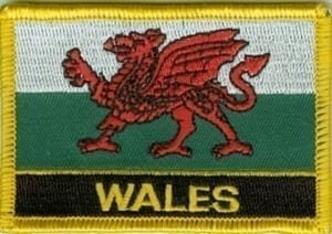 Wales flag patch
