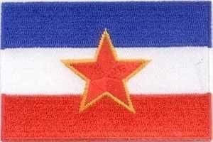 Yugoslavia flag patch with star